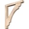 Ekena Millwork Olympic Block Smooth Bracket w/ Offset Brace, Douglas Fir, 5 1/2"W x 40"D x 44"H BKT0604X40X44OLY05SDF - alternate 1